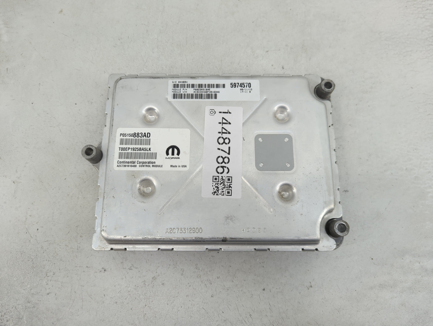 2015 Dodge Charger PCM Engine Control Computer ECU ECM PCU OEM P/N:P05150883AD P68230316AE, T00EP1925BA5LK, A2C7391610400 Fi