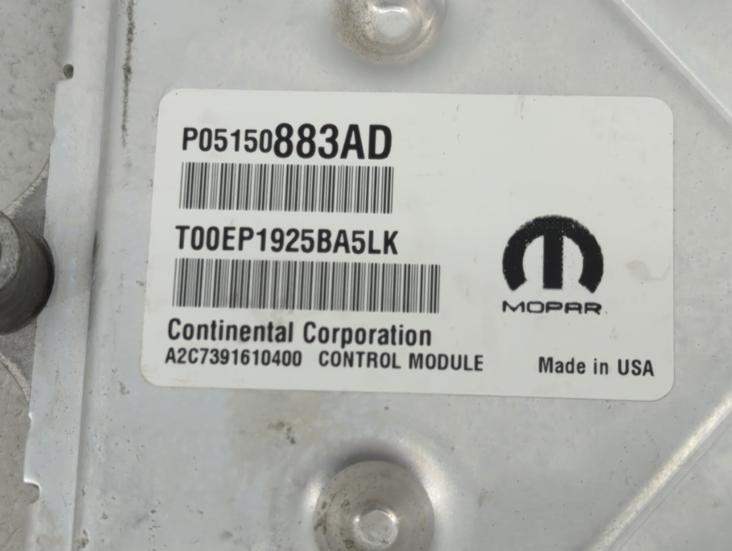 2015 Dodge Charger PCM Engine Control Computer ECU ECM PCU OEM P/N:P05150883AD P68230316AE, T00EP1925BA5LK, A2C7391610400 Fi