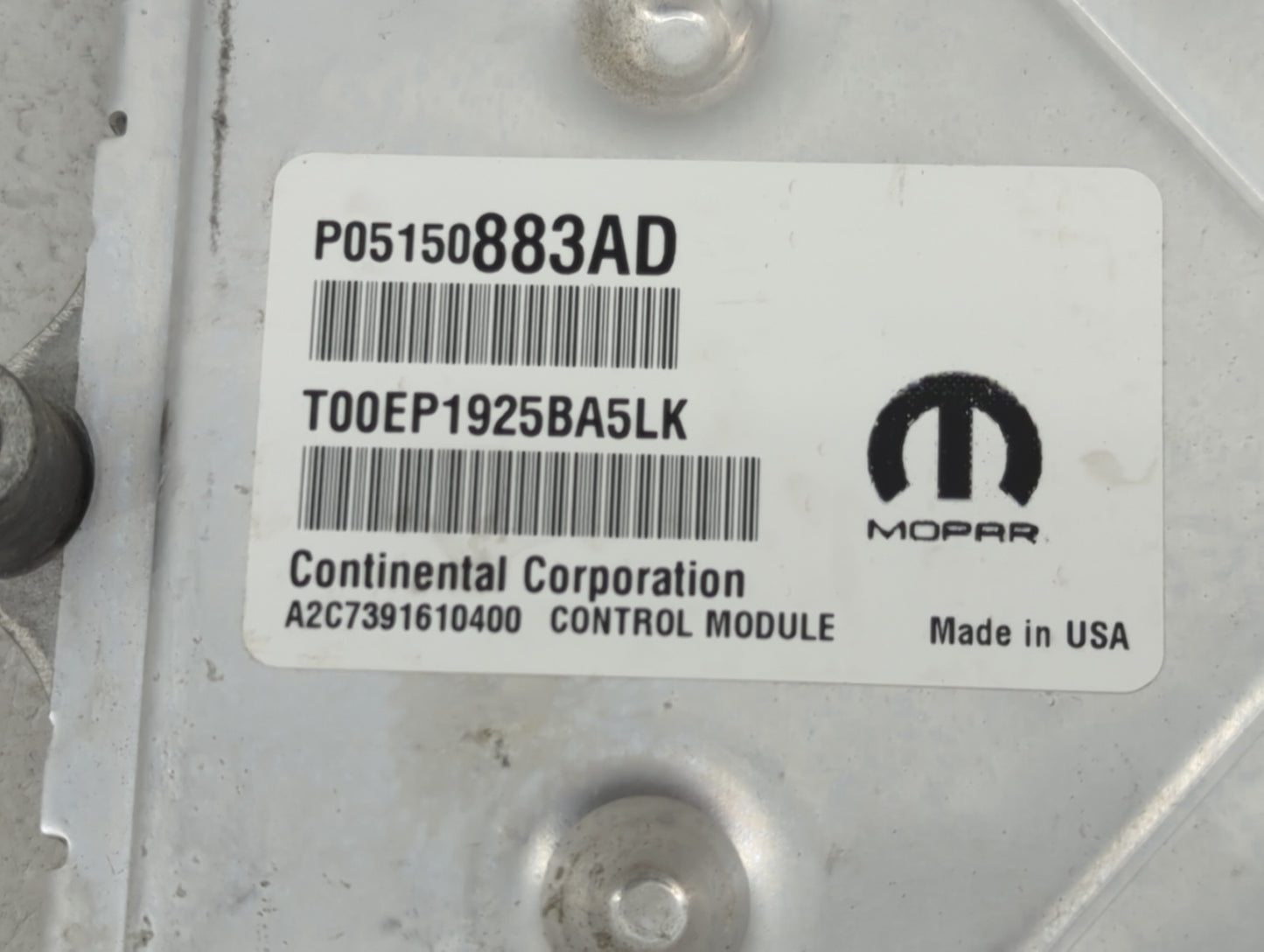 2015 Dodge Charger PCM Engine Control Computer ECU ECM PCU OEM P/N:P05150883AD P68230316AE, T00EP1925BA5LK, A2C7391610400 Fi