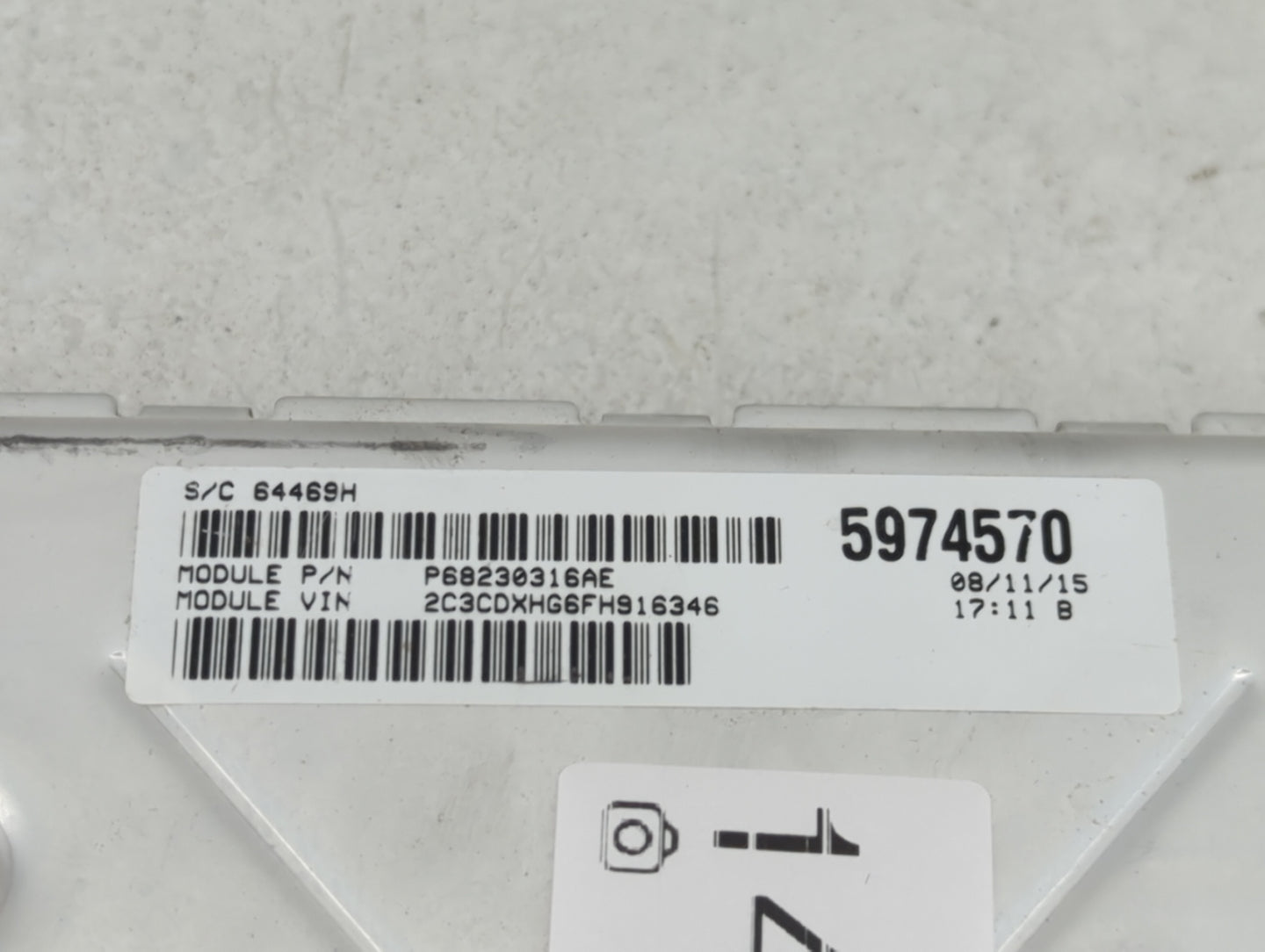 2015 Dodge Charger PCM Engine Control Computer ECU ECM PCU OEM P/N:P05150883AD P68230316AE, T00EP1925BA5LK, A2C7391610400 Fi