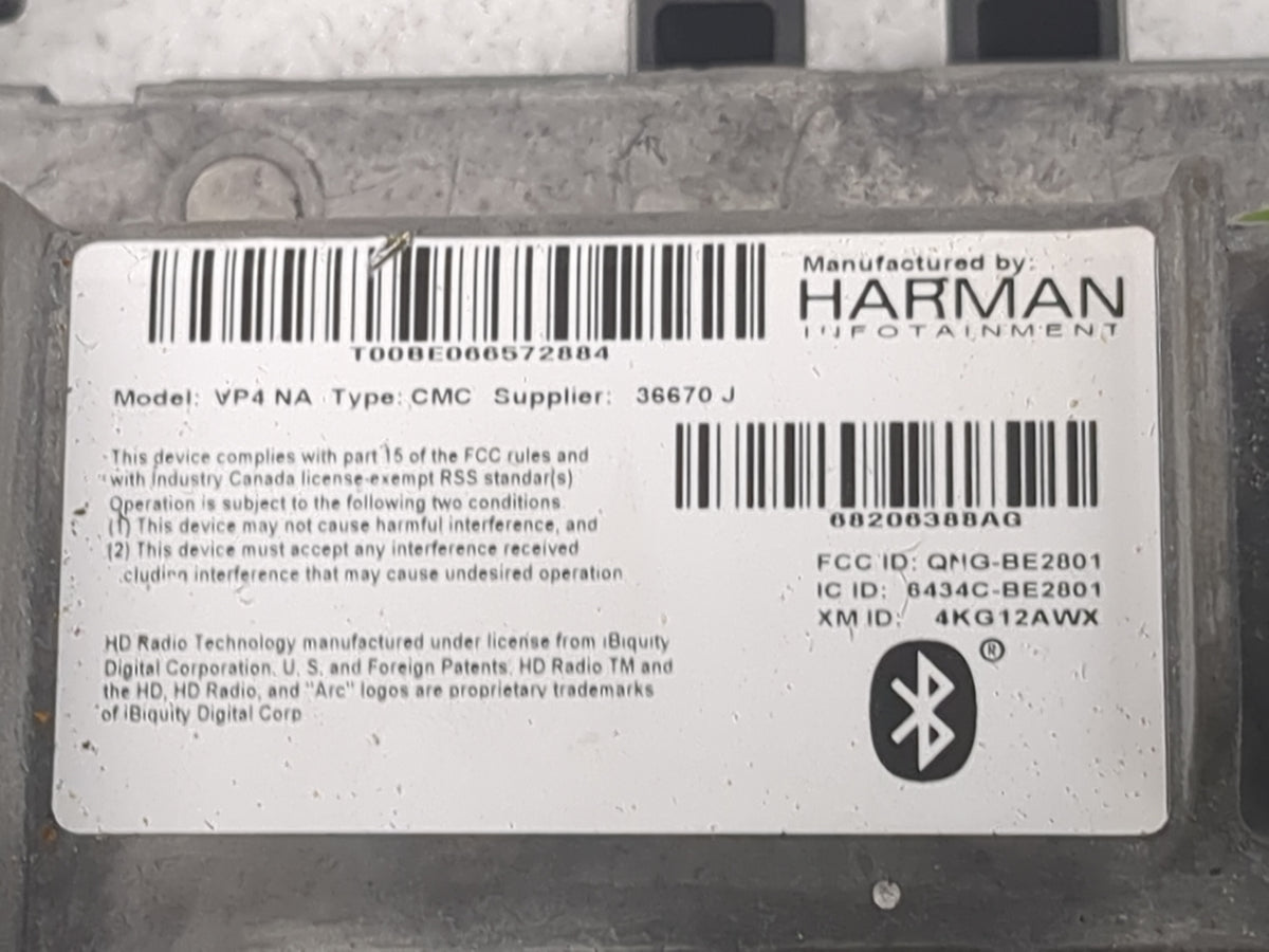 2015 Dodge Charger Information Radio Display Screen 1504472 - Oemusedautoparts1.com