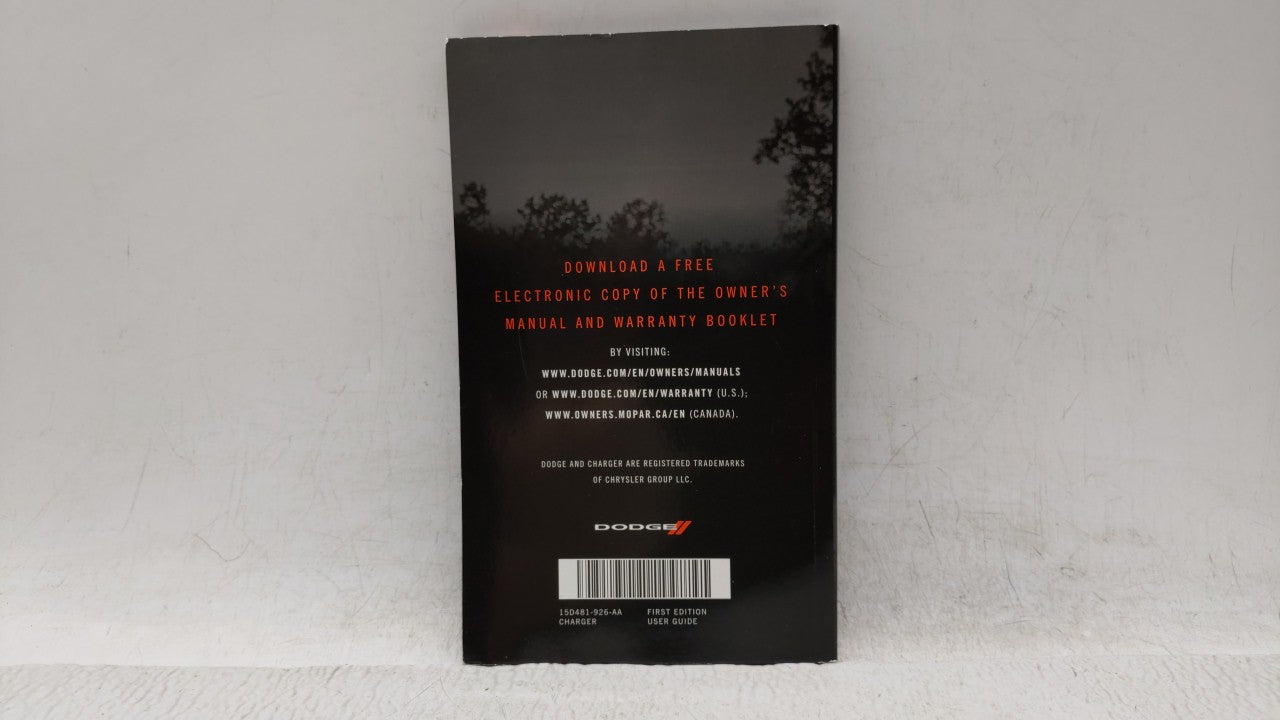 2015 Dodge Charger Owners Manual Book Guide OEM Used Auto Parts - Oemusedautoparts1.com