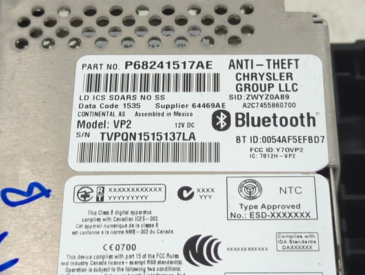 2015 Dodge Charger Information Display Screen 5031039 - Oemusedautoparts1.com