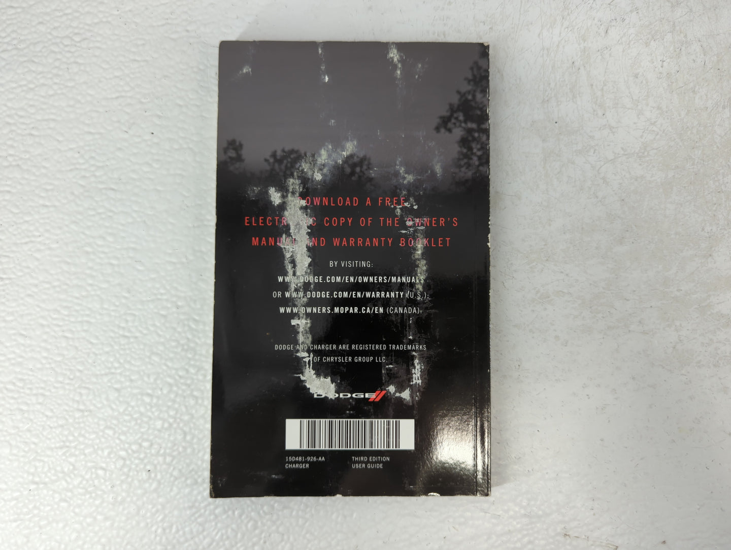 2015 Dodge Charger Owners Manual Book Guide P/N:15D481-926-AA OEM Used Auto Parts - Oemusedautoparts1.com