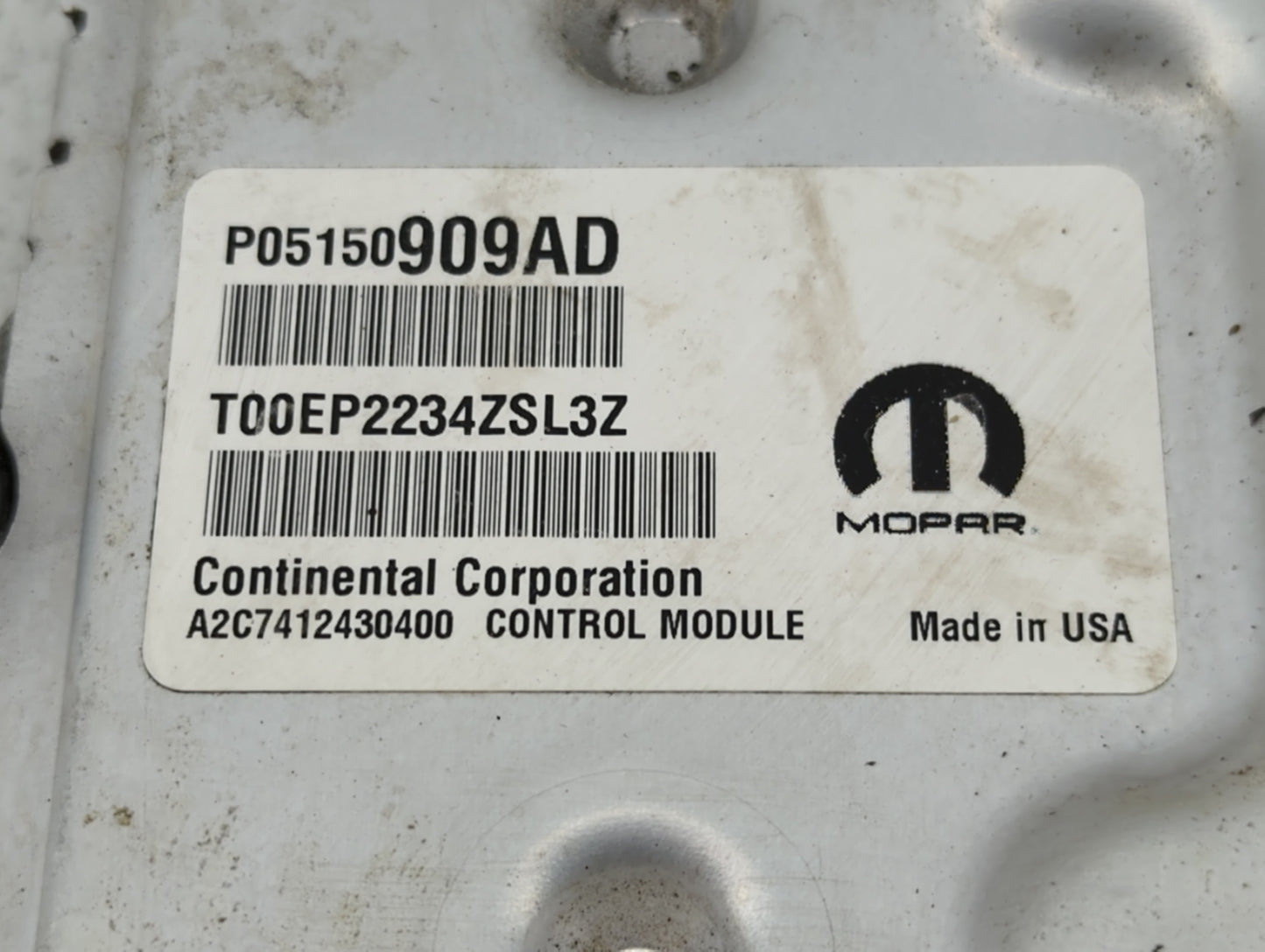 2015 Dodge Dart PCM Engine Control Computer ECU ECM PCU OEM P/N:P05150909AD Fits OEM Used Auto Parts - Oemusedautoparts1.com