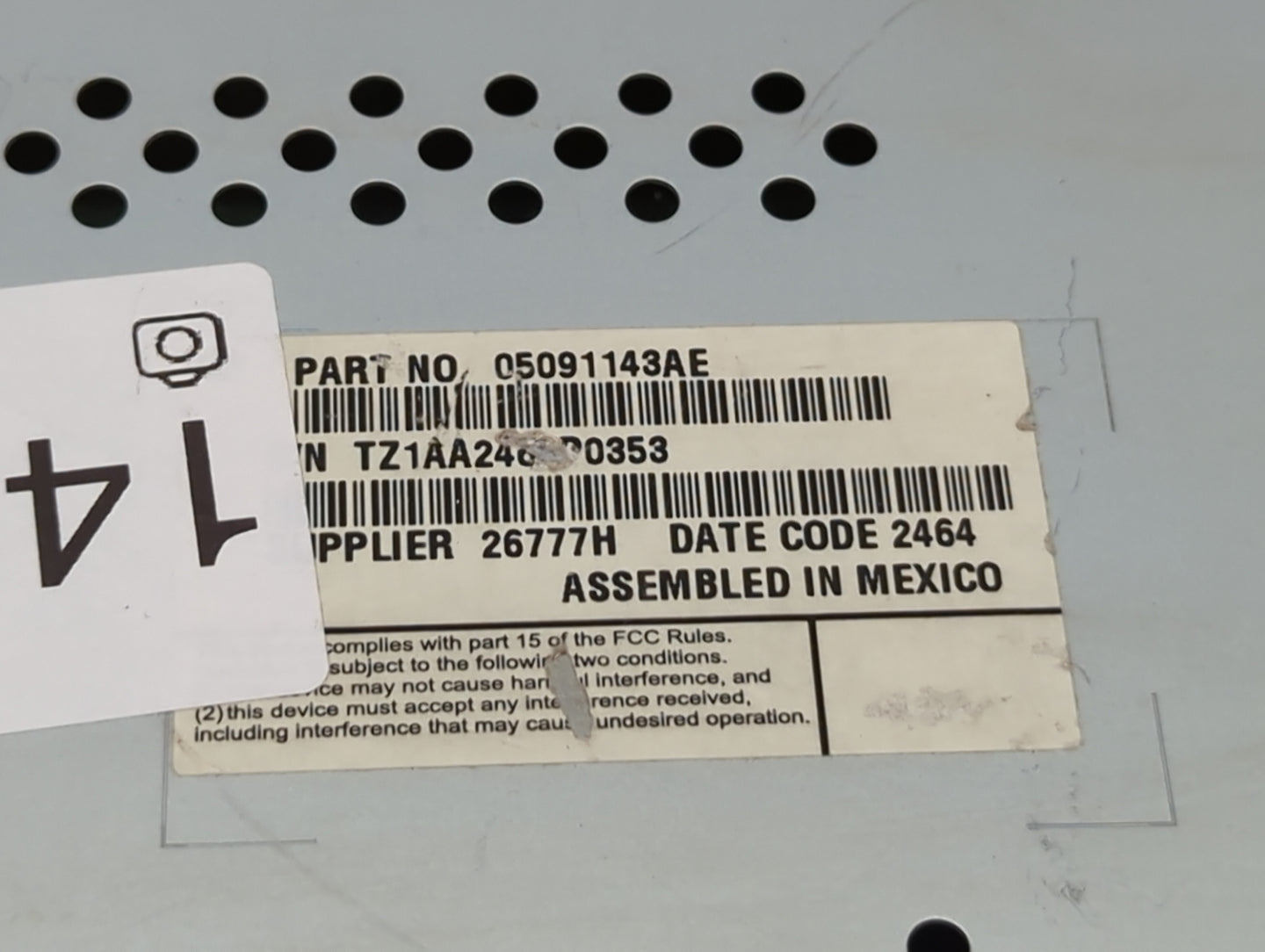 2013-2016 Dodge Dart Information Display Screen - Oemusedautoparts1.com