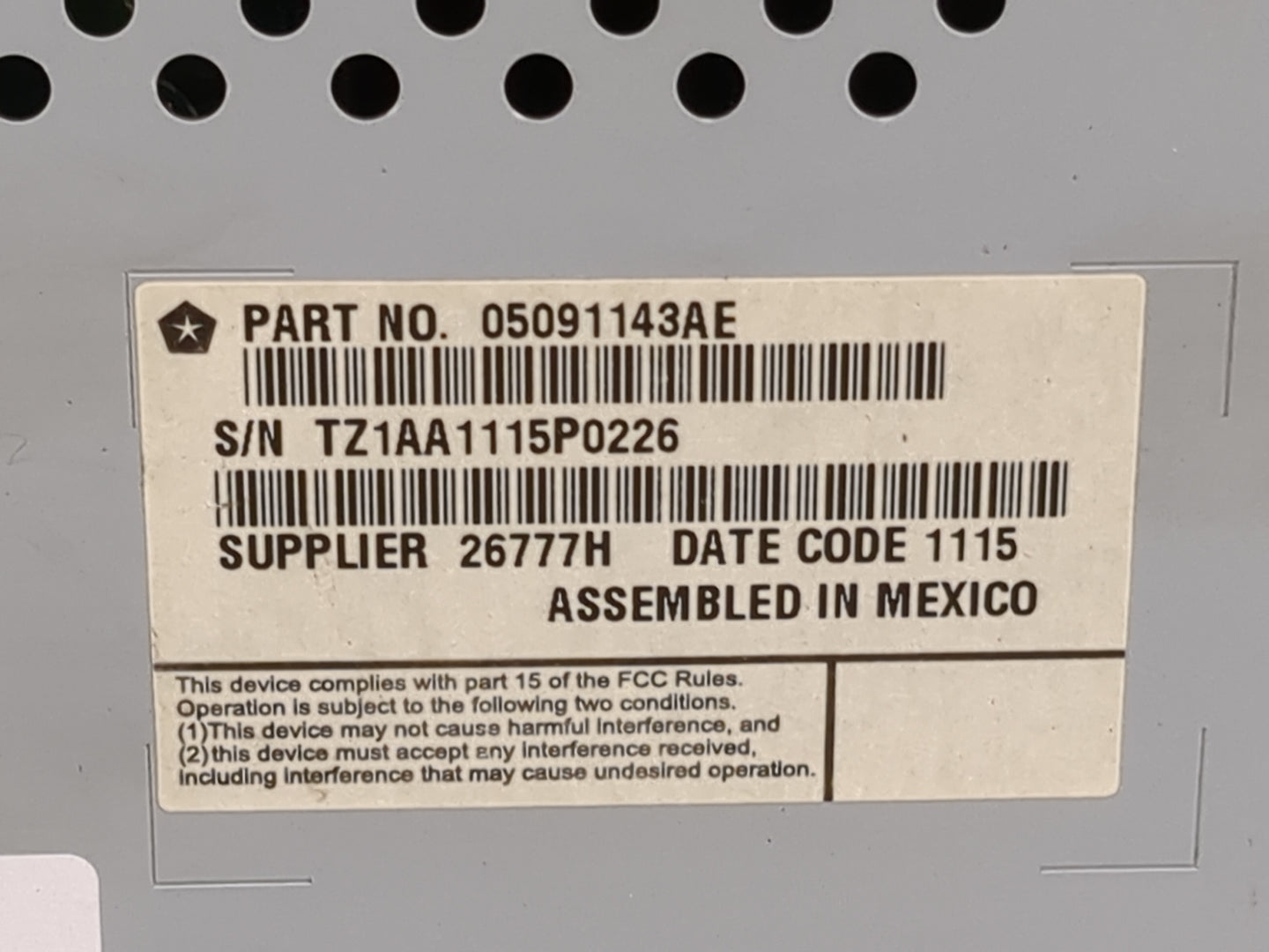 2013-2016 Dodge Dart Information Display Screen 1468851 - Oemusedautoparts1.com