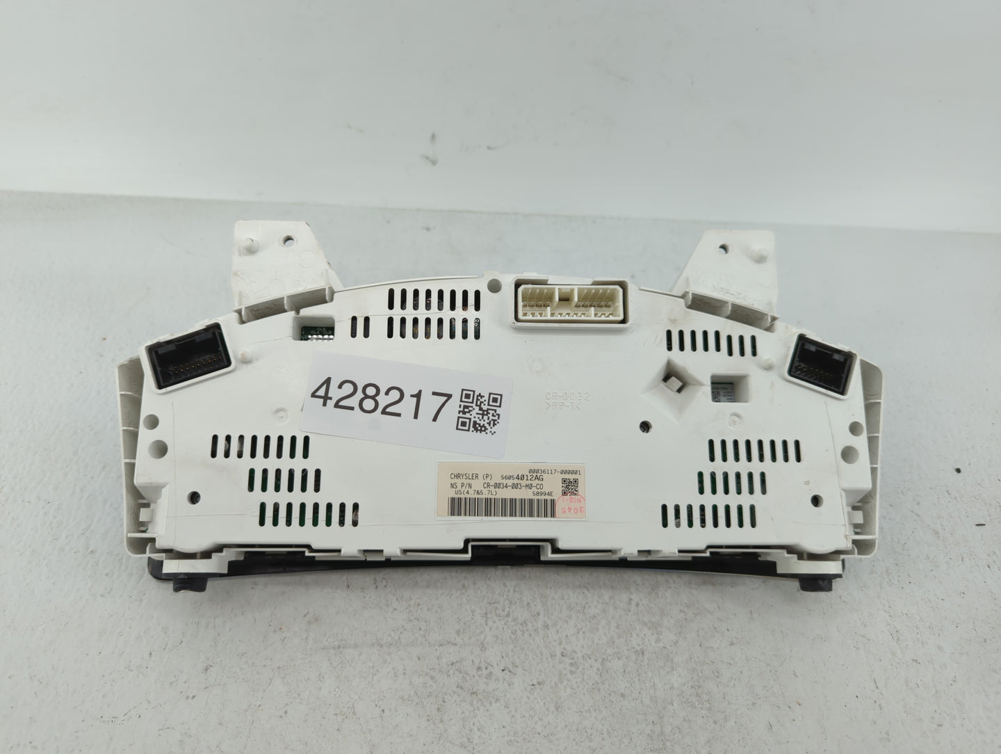 2015 Dodge Dart Instrument Cluster Speedometer Gauges P/N:56054012AG 68242886AC, 68242888AC Miles: Fits OEM Used Auto Parts 