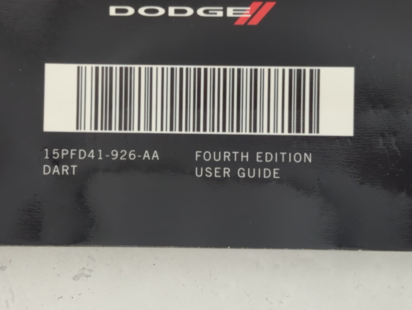 2015 Dodge Dart Owners Manual Book Guide P/N:15PFD41-926-AA OEM Used Auto Parts - Oemusedautoparts1.com