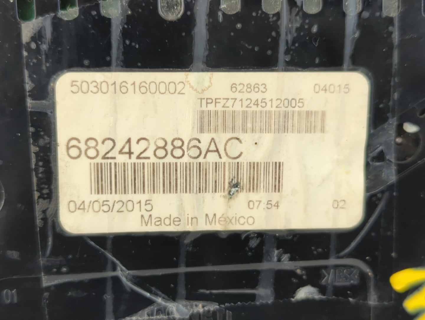 2015 Dodge Dart Instrument Cluster Speedometer Gauges P/N:68242886AC Fits OEM Used Auto Parts - Oemusedautoparts1.com