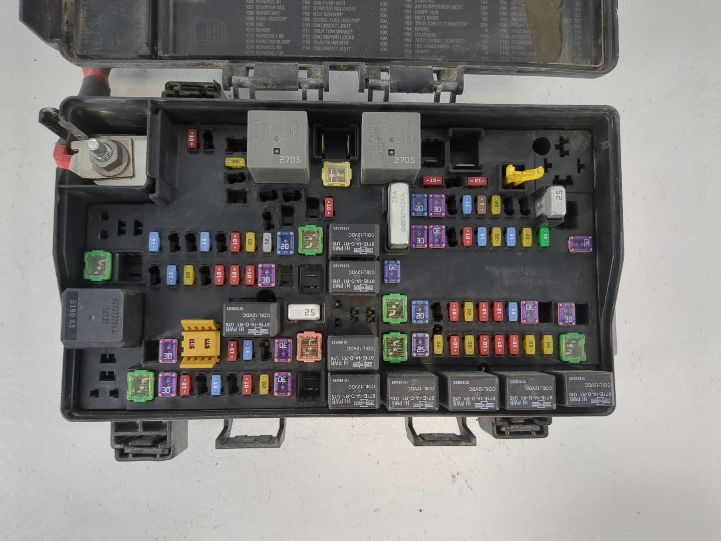 2015 Dodge Durango Fusebox Fuse Box Panel Relay Module P/N:P68242830AC Fits OEM Used Auto Parts - Oemusedautoparts1.com