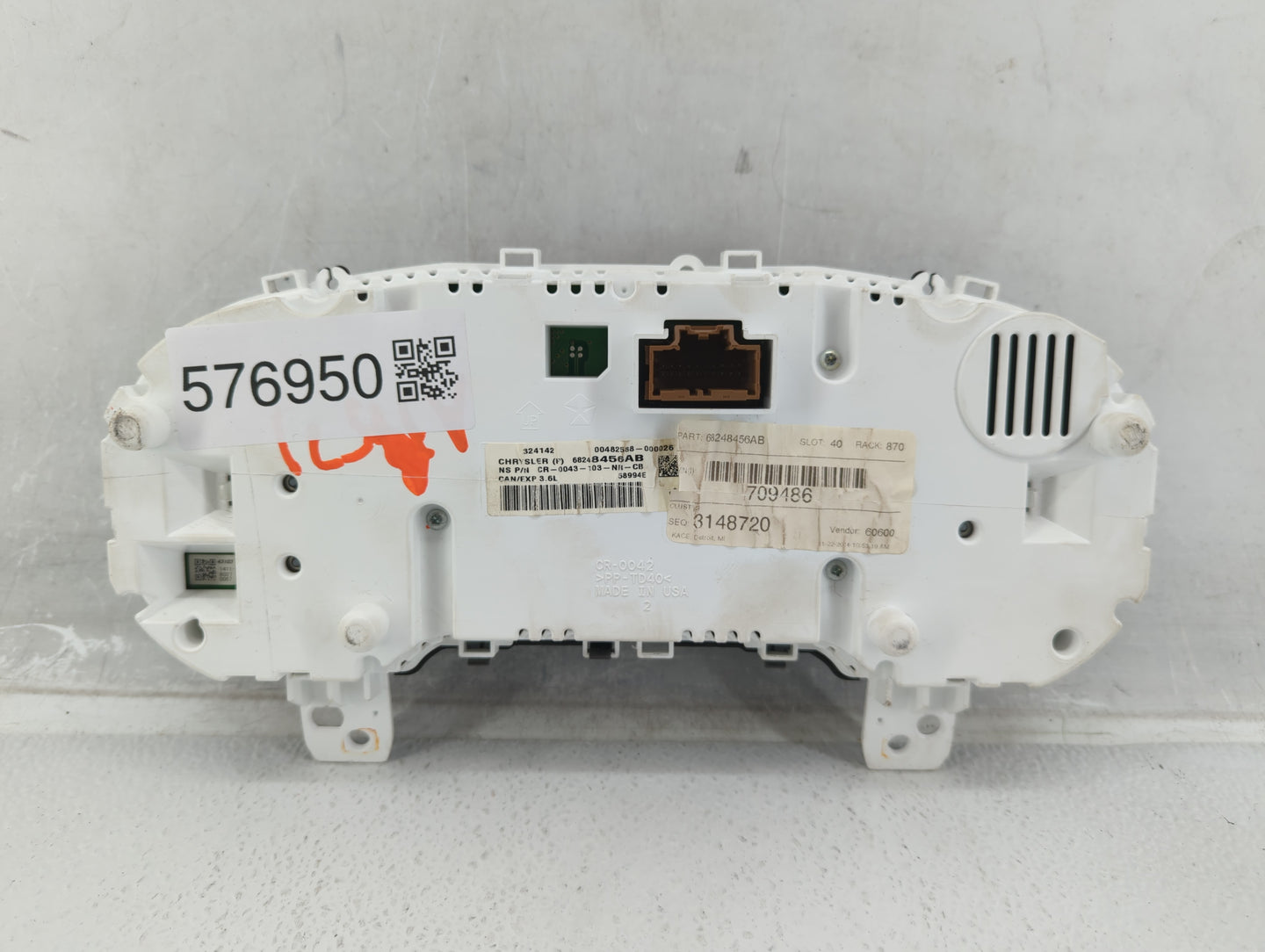 2015 Dodge Durango Instrument Cluster Speedometer Gauges P/N:68248456AB Miles: Fits OEM Used Auto Parts - Oemusedautoparts1.