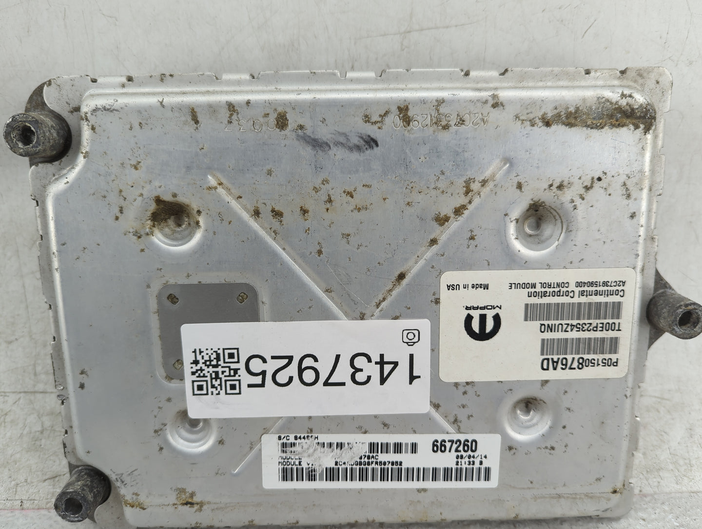 2015 Dodge Grand Caravan PCM Engine Control Computer ECU ECM PCU OEM P/N:P05150876AD, T00EP2354ZUINQ, A2C79159040000, 667260