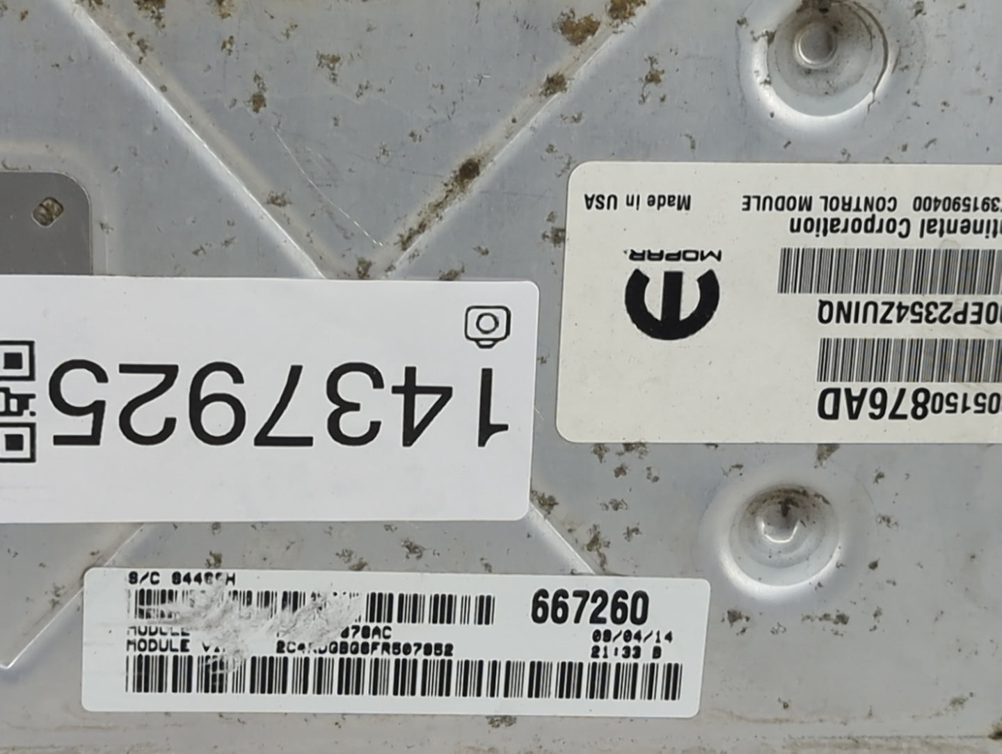 2015 Dodge Grand Caravan PCM Engine Control Computer ECU ECM PCU OEM P/N:P05150876AD, T00EP2354ZUINQ, A2C79159040000, 667260