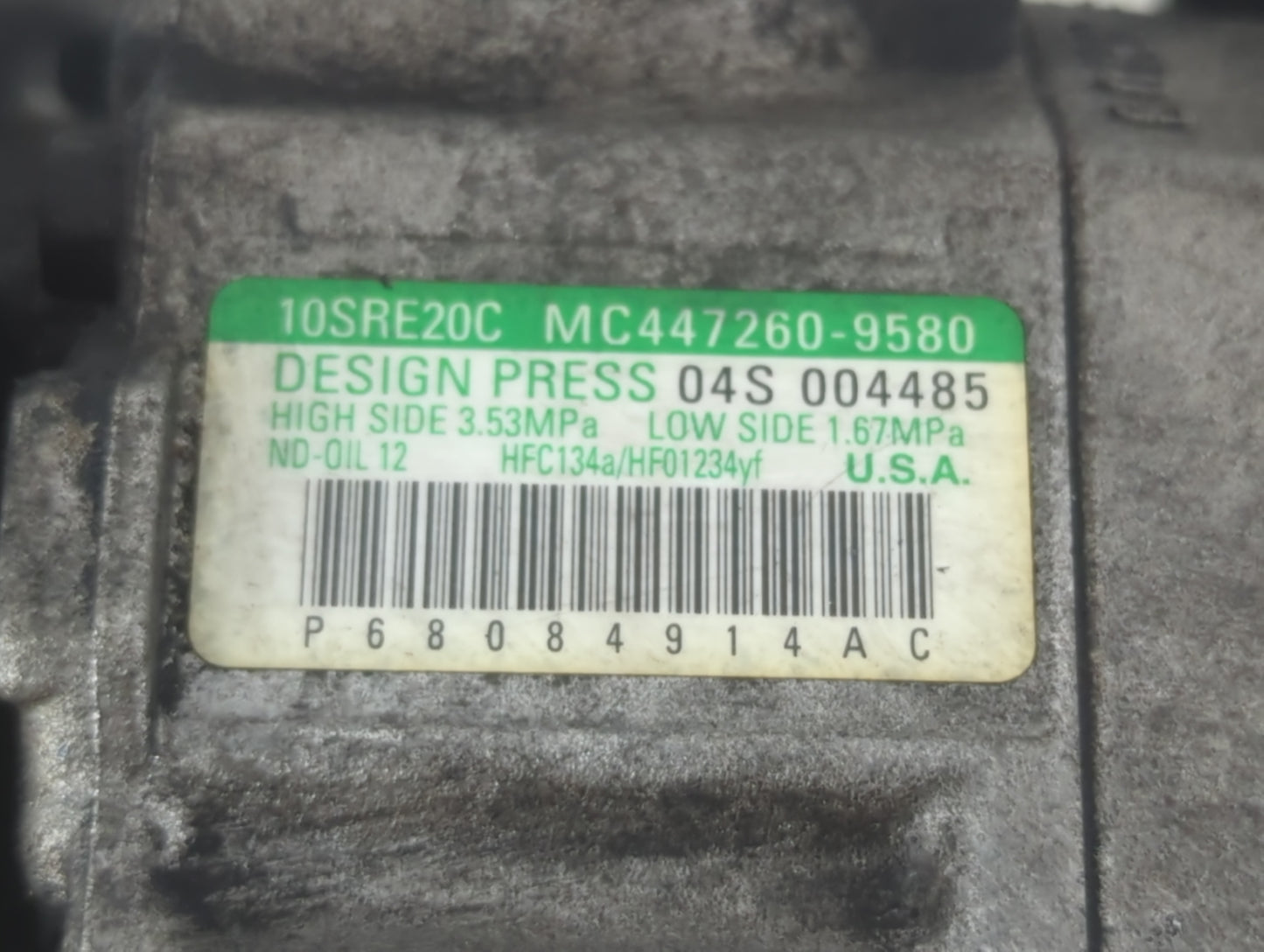 2011-2019 Dodge Journey Air Conditioning A/c Ac Compressor Oem - Oemusedautoparts1.com