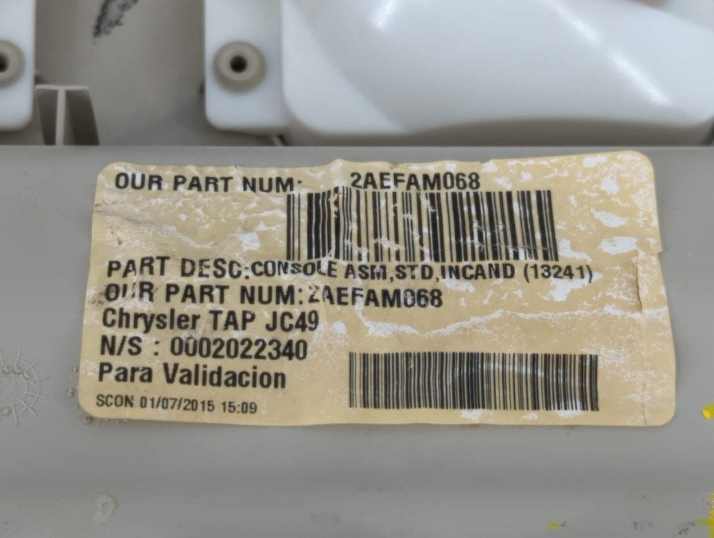 2012-2019 Dodge Journey Overhead Roof Console 1111255 - Oemusedautoparts1.com