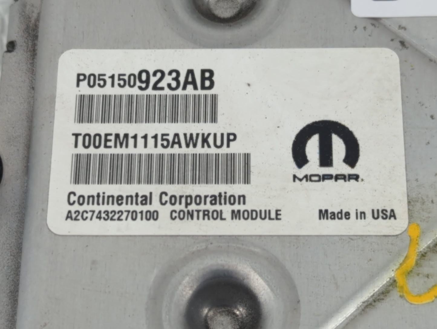 2015 Dodge Journey PCM Engine Control Computer ECU ECM PCU OEM P/N:P05150923AB Fits OEM Used Auto Parts - Oemusedautoparts1.