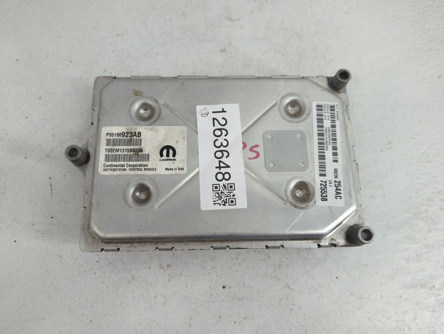 2015 Dodge Journey PCM Engine Control Computer ECU ECM PCU OEM P/N:P05150923AB 68239254AC Fits OEM Used Auto Parts - Oemused