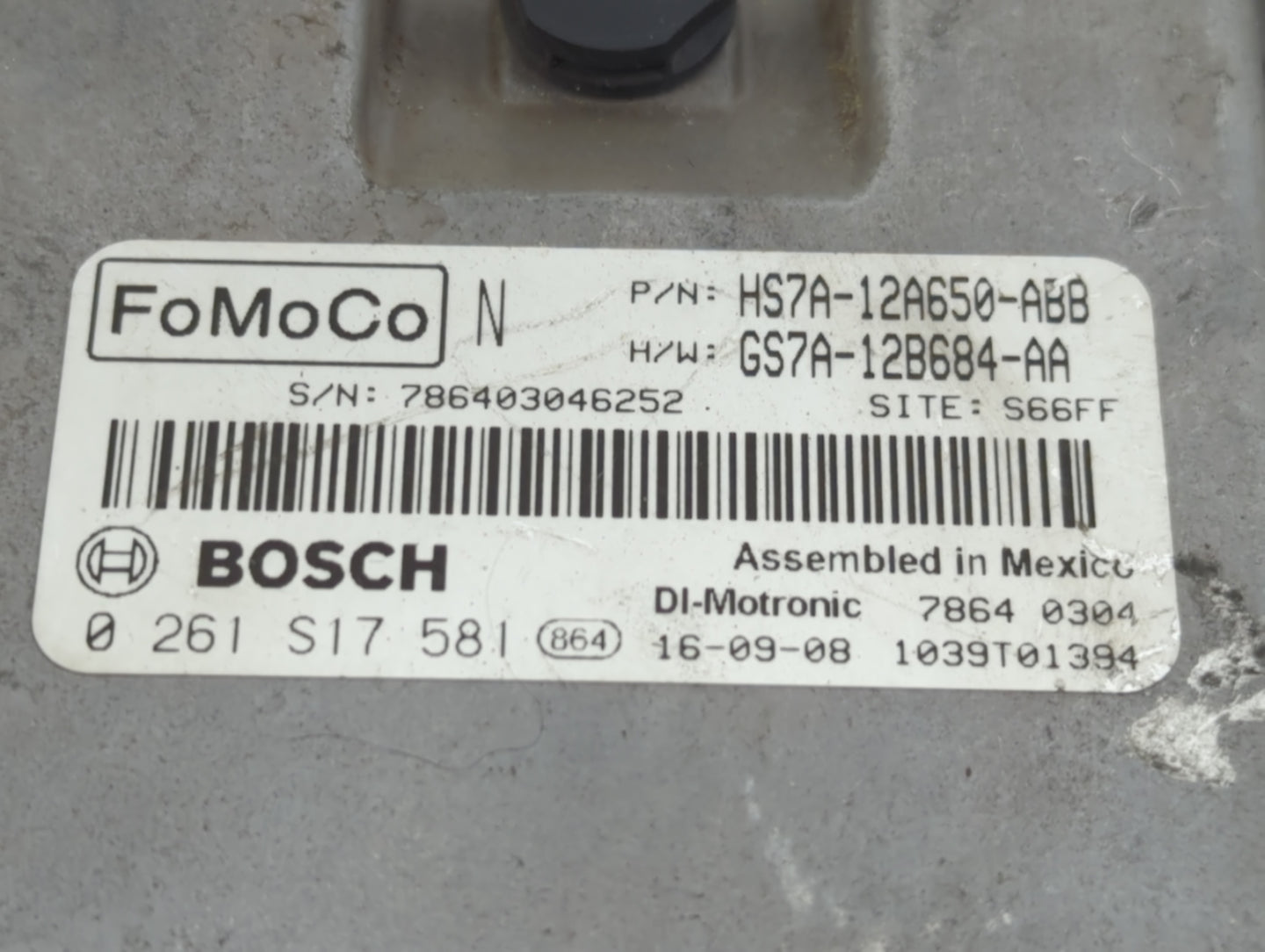 2015 Dodge Journey PCM Engine Control Computer ECU ECM PCU OEM P/N:HS7A-12A650-ABB Fits OEM Used Auto Parts - Oemusedautopar