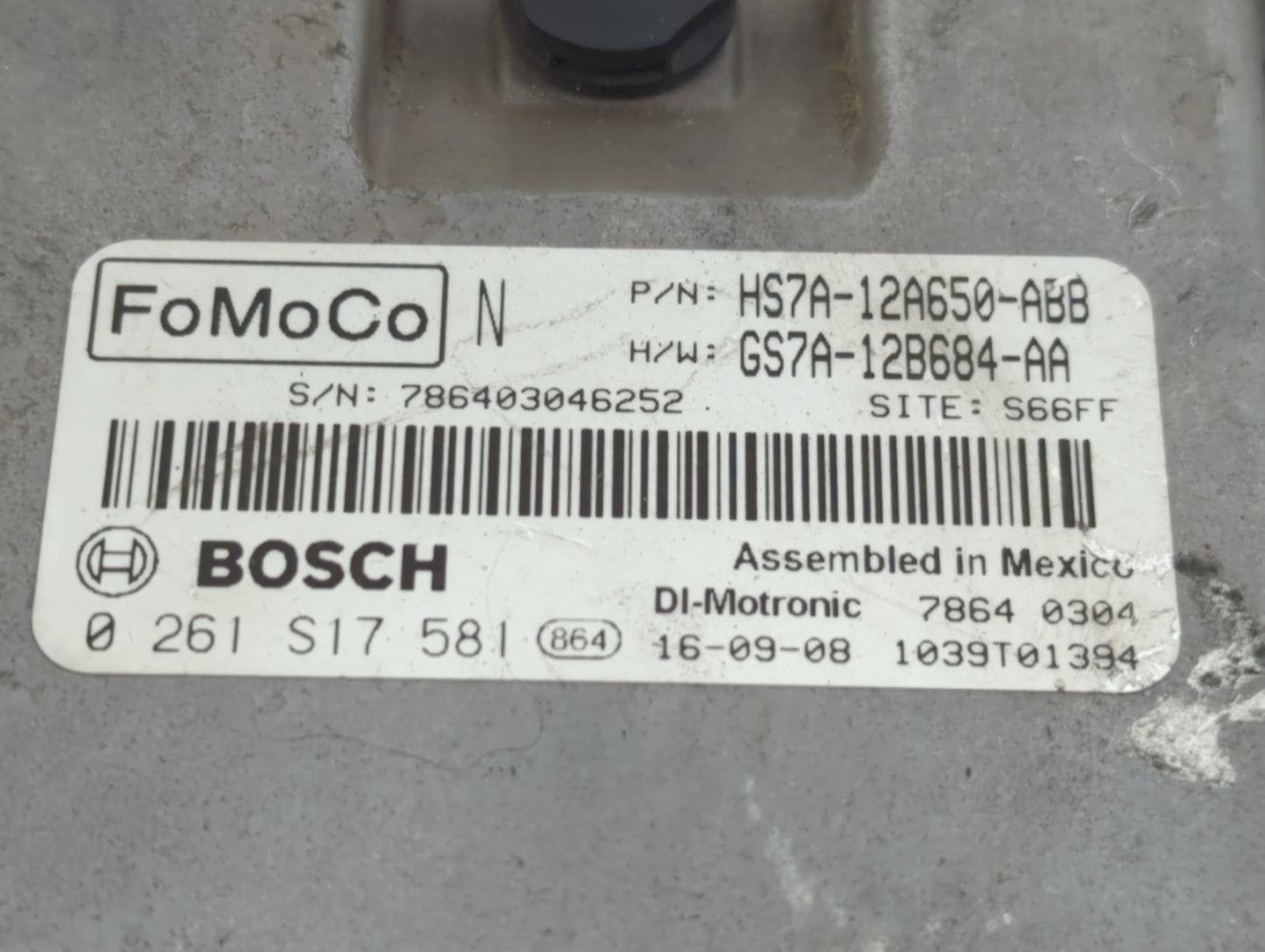2015 Dodge Journey PCM Engine Control Computer ECU ECM PCU OEM P/N:HS7A-12A650-ABB Fits OEM Used Auto Parts - Oemusedautopar