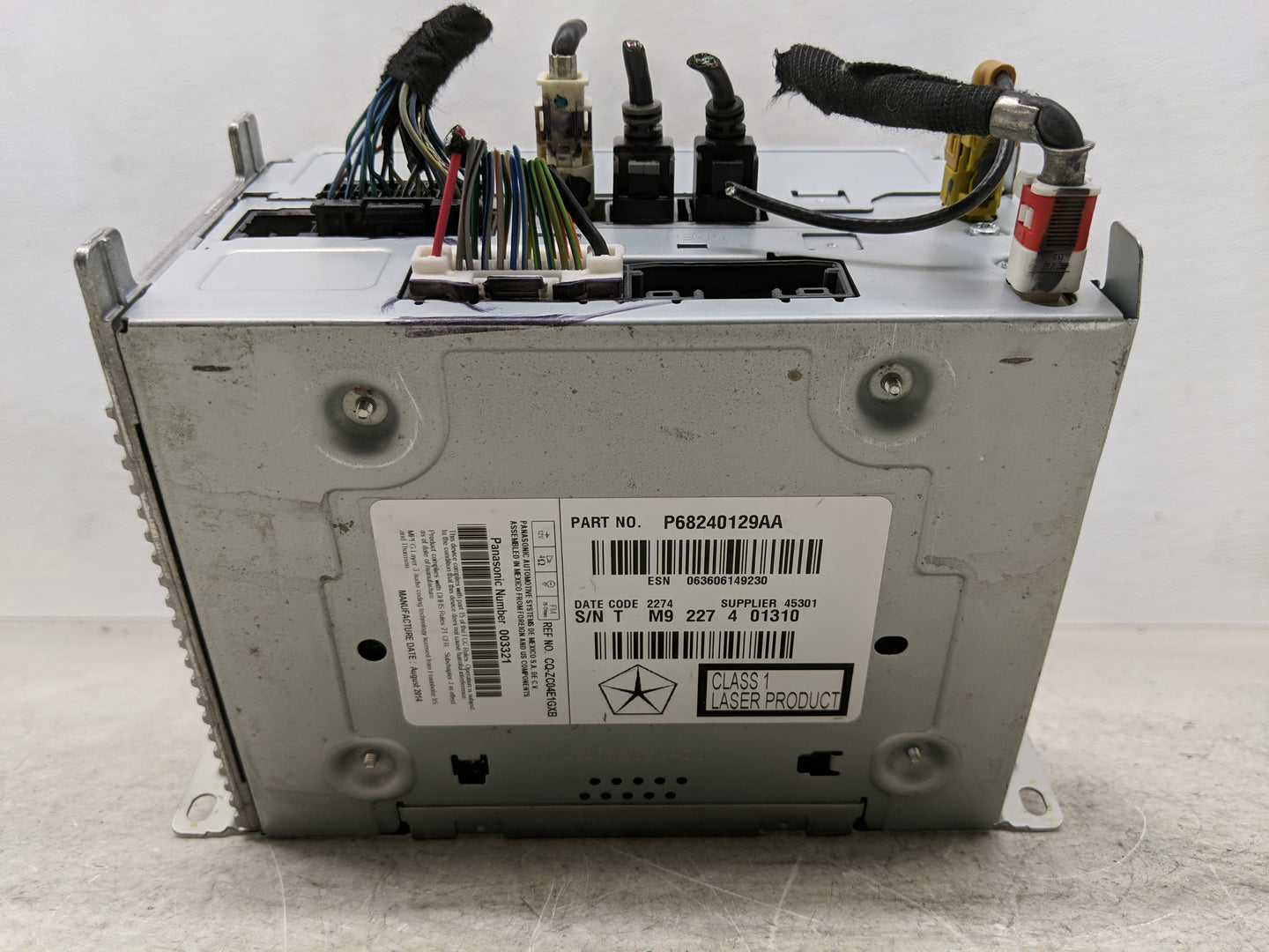2015 Dodge Journey Radio AM FM Cd Player Receiver Replacement P/N:68240129AA Fits OEM Used Auto Parts - Oemusedautoparts1.co