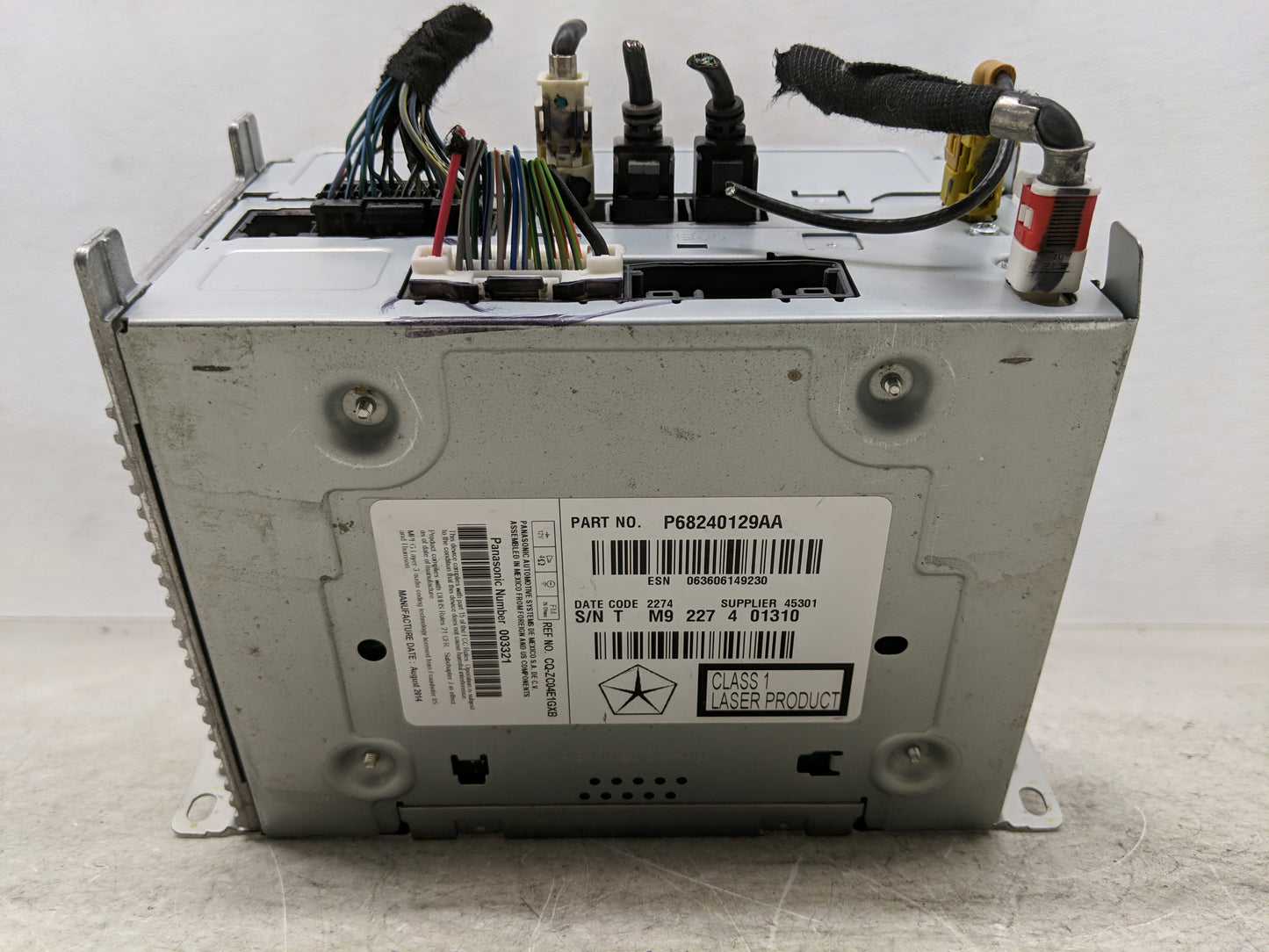 2015 Dodge Journey Radio AM FM Cd Player Receiver Replacement P/N:68240129AA Fits OEM Used Auto Parts - Oemusedautoparts1.co