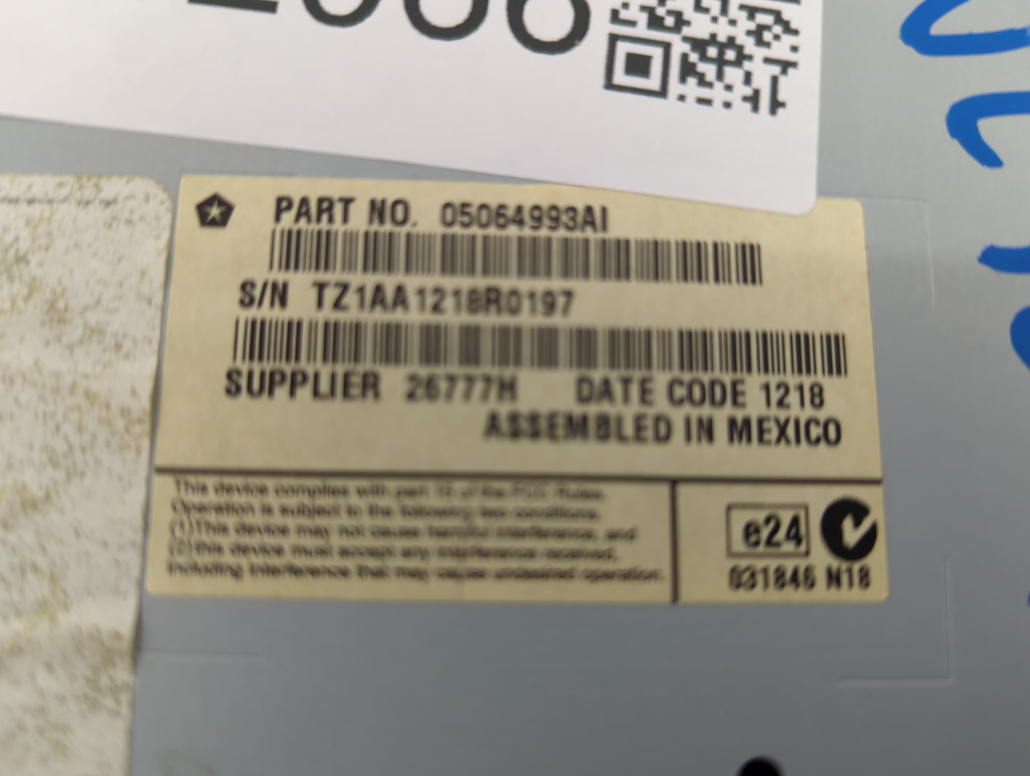 2015 Dodge Journey Information Display Screen - Oemusedautoparts1.com