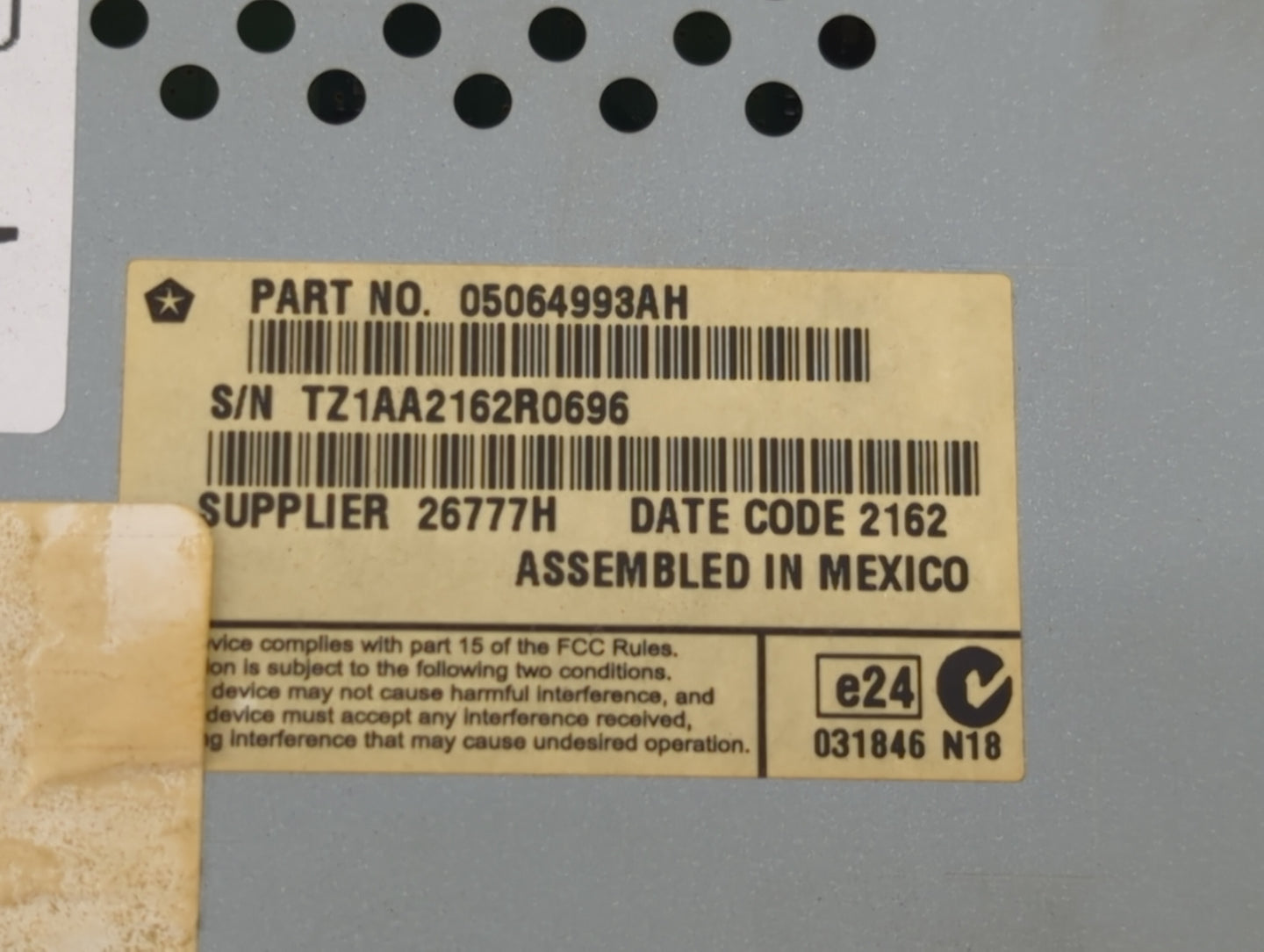 2015 Dodge Journey Information Display Screen - Oemusedautoparts1.com