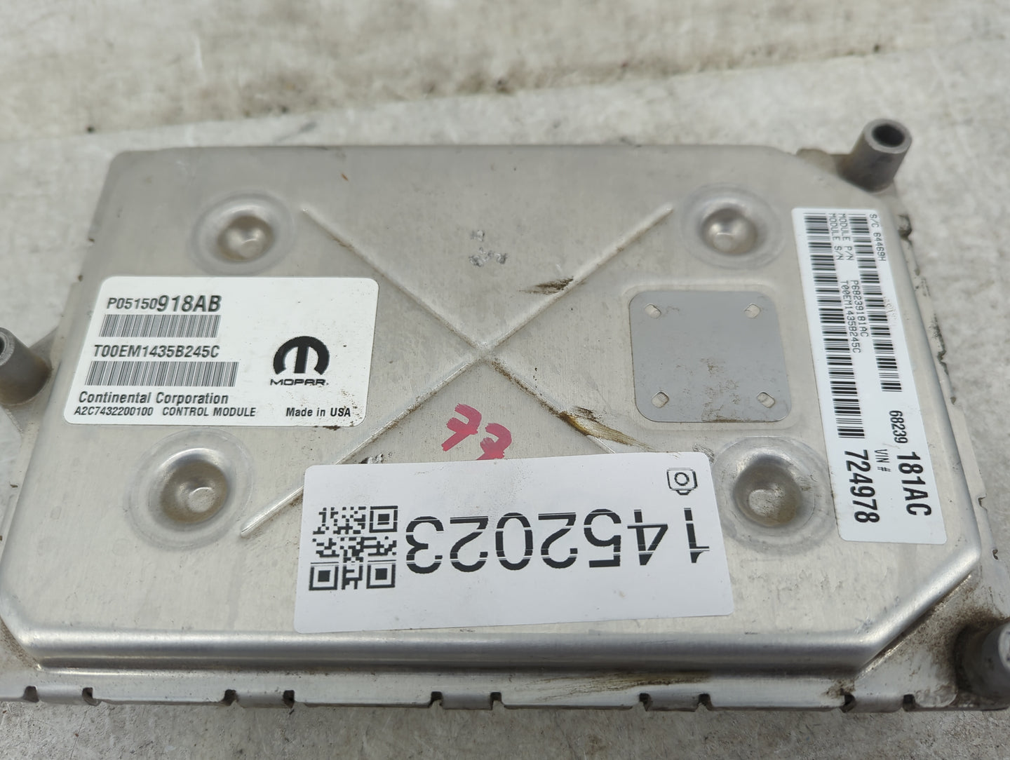 2015 Dodge Journey PCM Engine Control Computer ECU ECM PCU OEM P/N:P05150918AB P68239181AC, A2C7432200100 Fits OEM Used Auto