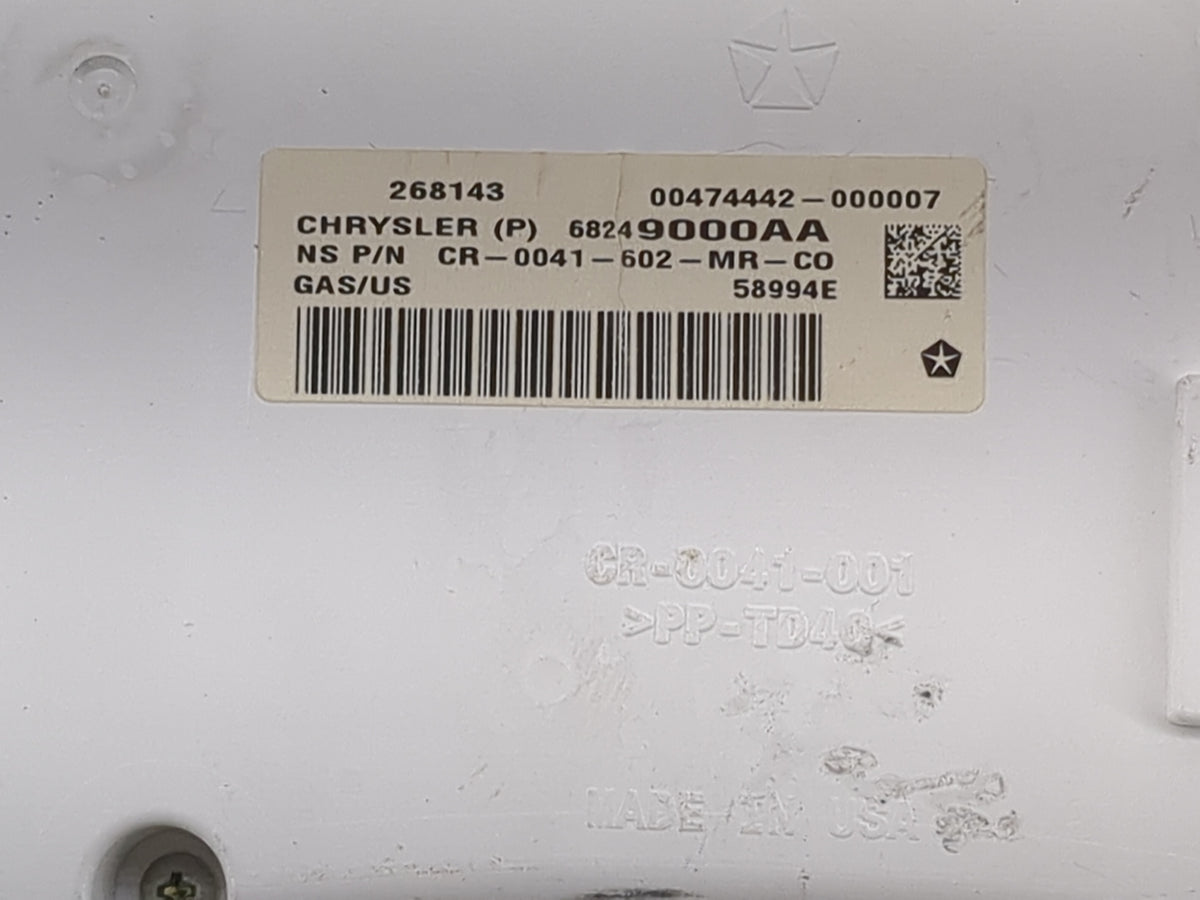 2015 Dodge Journey Instrument Cluster Speedometer Gauges P/N:68249000AA CR-0041-602-MR-CO Miles:109K Fits OEM Used Auto Part