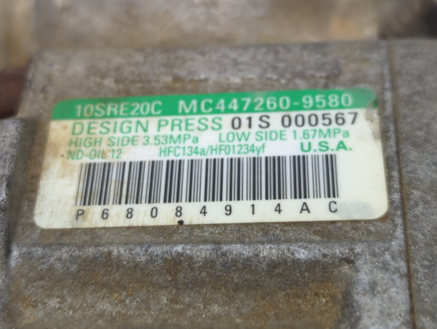 2011-2019 Dodge Journey Air Conditioning A/c Ac Compressor Oem - Oemusedautoparts1.com