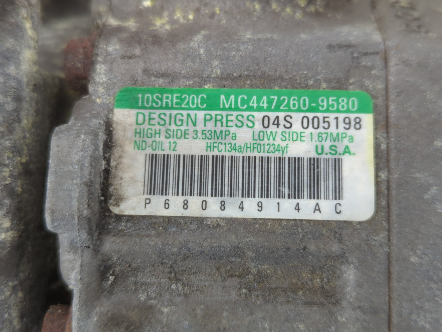 2011-2019 Dodge Journey Air Conditioning A/c Ac Compressor Oem - Oemusedautoparts1.com