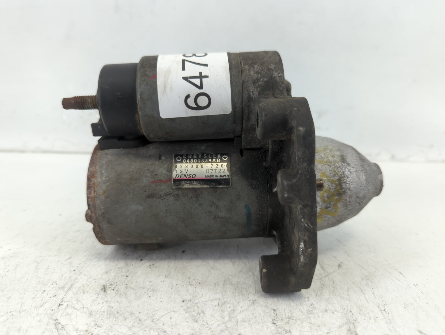 2011-2019 Dodge Journey Car Starter Motor Solenoid OEM P/N:04801839AB 428000-7200 Fits OEM Used Auto Parts - Oemusedautopart
