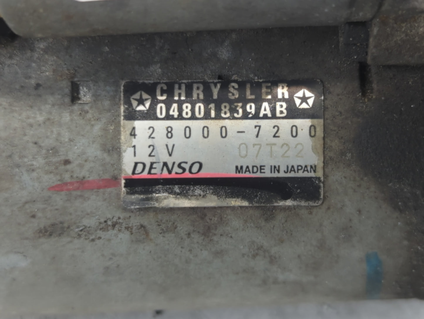 2011-2019 Dodge Journey Car Starter Motor Solenoid OEM P/N:04801839AB 428000-7200 Fits OEM Used Auto Parts - Oemusedautopart