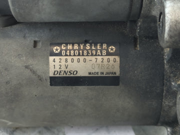 2011-2019 Dodge Journey Car Starter Motor Solenoid OEM P/N:04801839AB 428000-7200 Fits OEM Used Auto Parts
