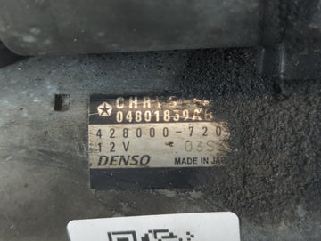 2011-2019 Dodge Journey Car Starter Motor Solenoid OEM P/N:04801839AB 428000-7200 Fits OEM Used Auto Parts
