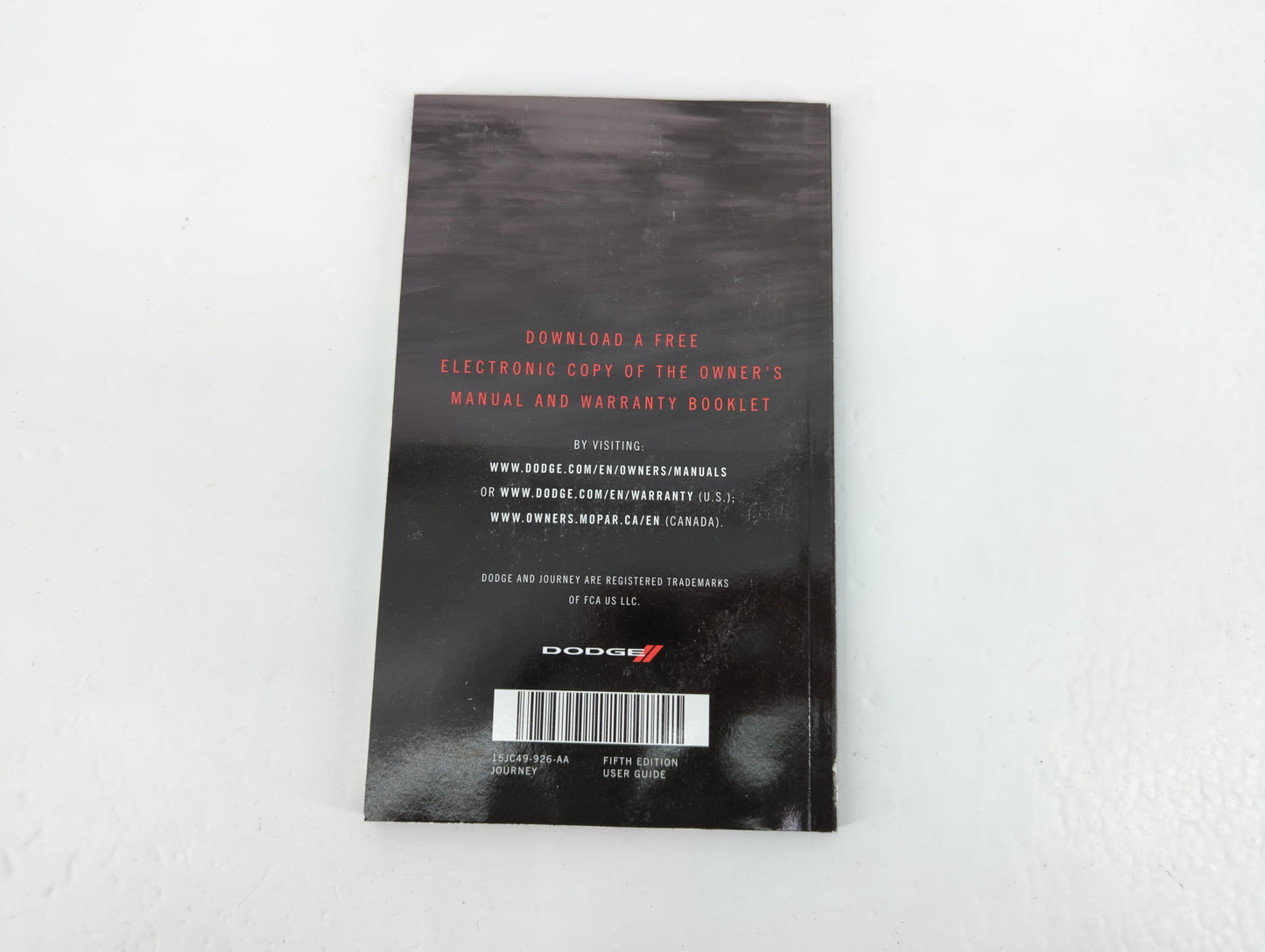 2015 Dodge Journey Owners Manual Book Guide P/N:15JC49-926-AA OEM Used Auto Parts - Oemusedautoparts1.com
