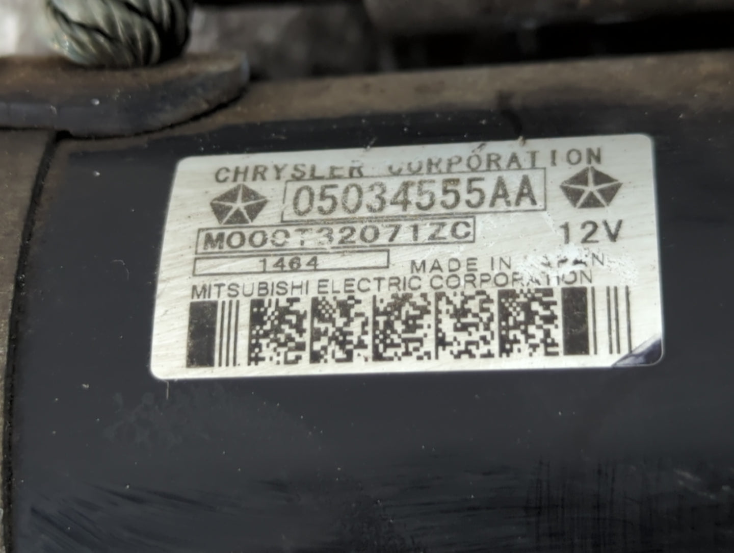 2009-2020 Dodge Journey Car Starter Motor Solenoid OEM P/N:05034555AA Fits OEM Used Auto Parts - Oemusedautoparts1.com