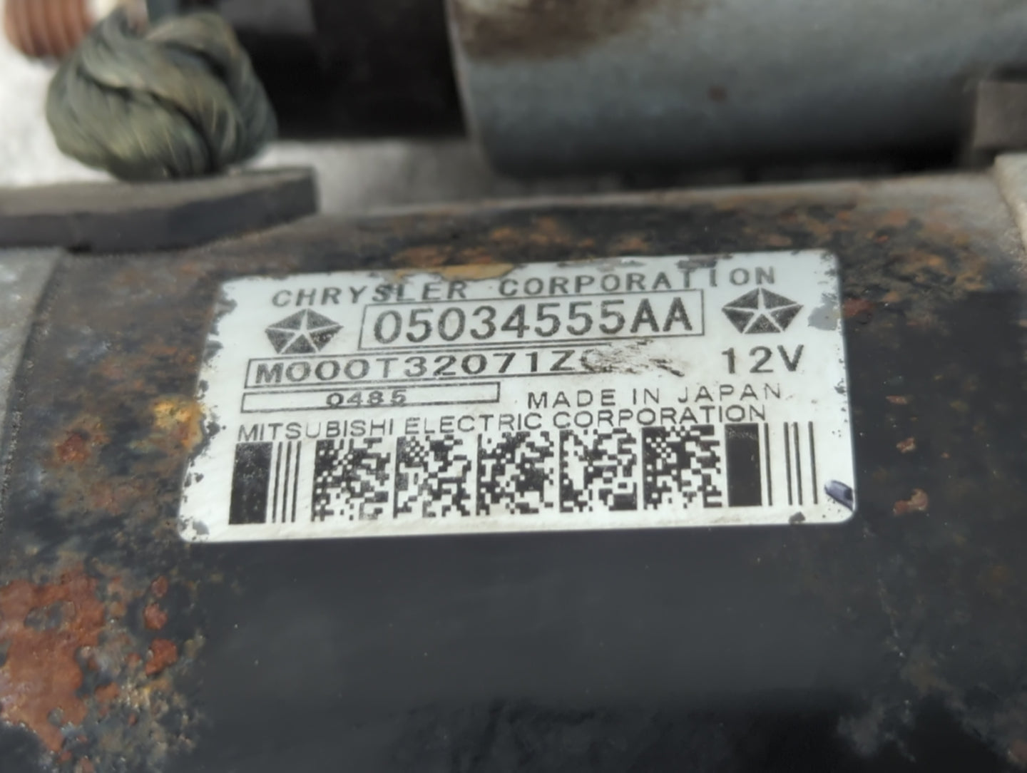 2009-2020 Dodge Journey Car Starter Motor Solenoid OEM P/N:M000T32071ZC 05034555AA Fits OEM Used Auto Parts - Oemusedautopar