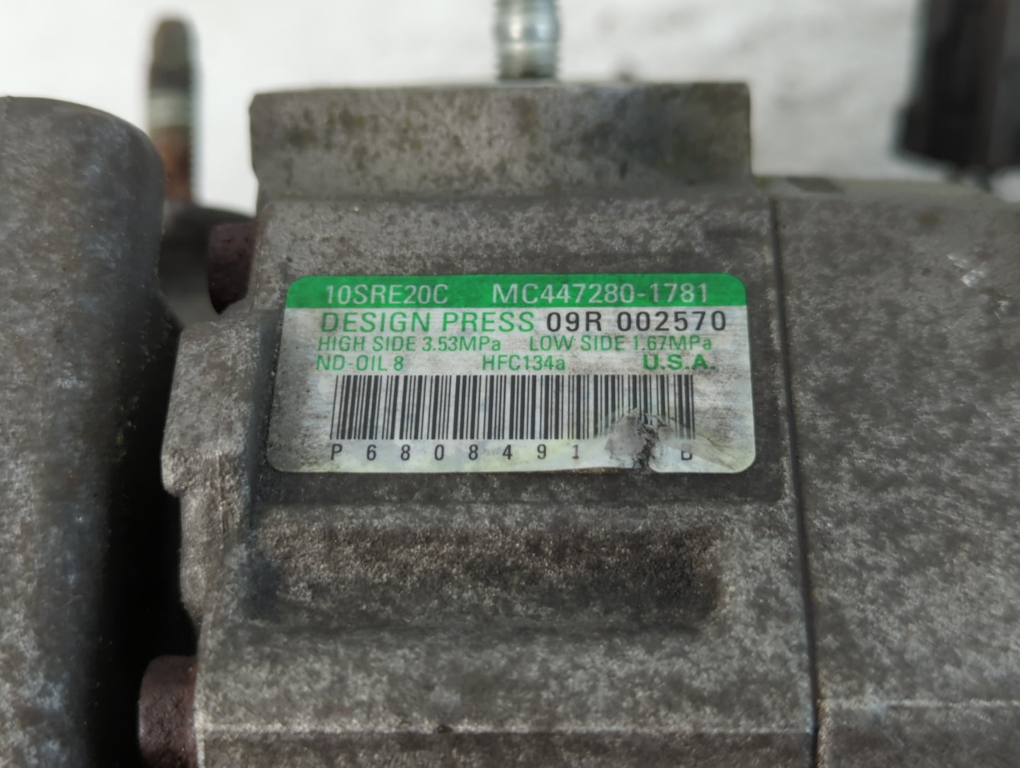 2011-2019 Dodge Journey Air Conditioning A/c Ac Compressor Oem - Oemusedautoparts1.com