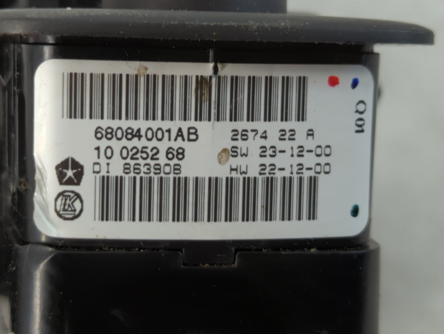 2015 Dodge Journey Master Power Window Switch Replacement Driver Side Left P/N:68084001AB Fits OEM Used Auto Parts - Oemused