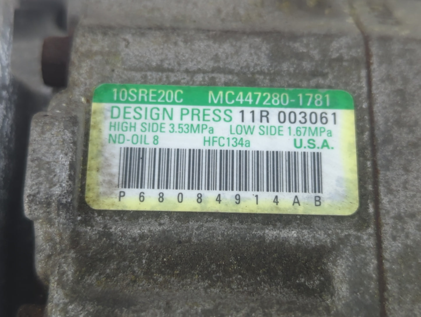2011-2019 Dodge Journey Air Conditioning A/c Ac Compressor Oem - Oemusedautoparts1.com