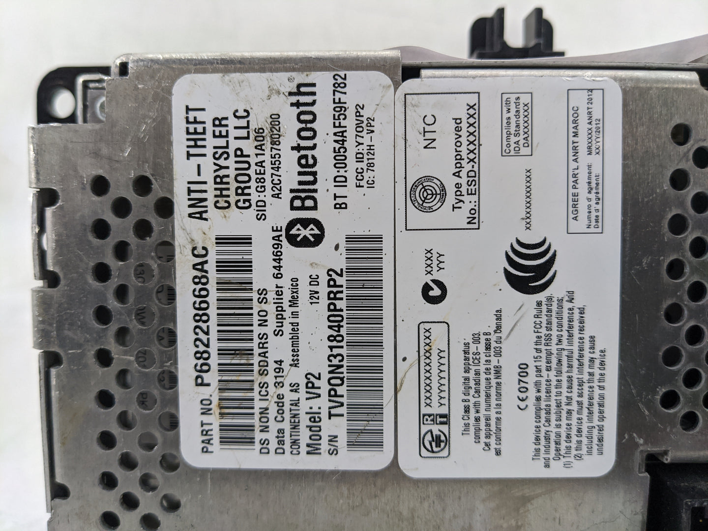 2015 Dodge Ram 1500 Radio AM FM Cd Player Receiver Replacement P/N:P68228668AC P68228668AD Fits OEM Used Auto Parts - Oemuse