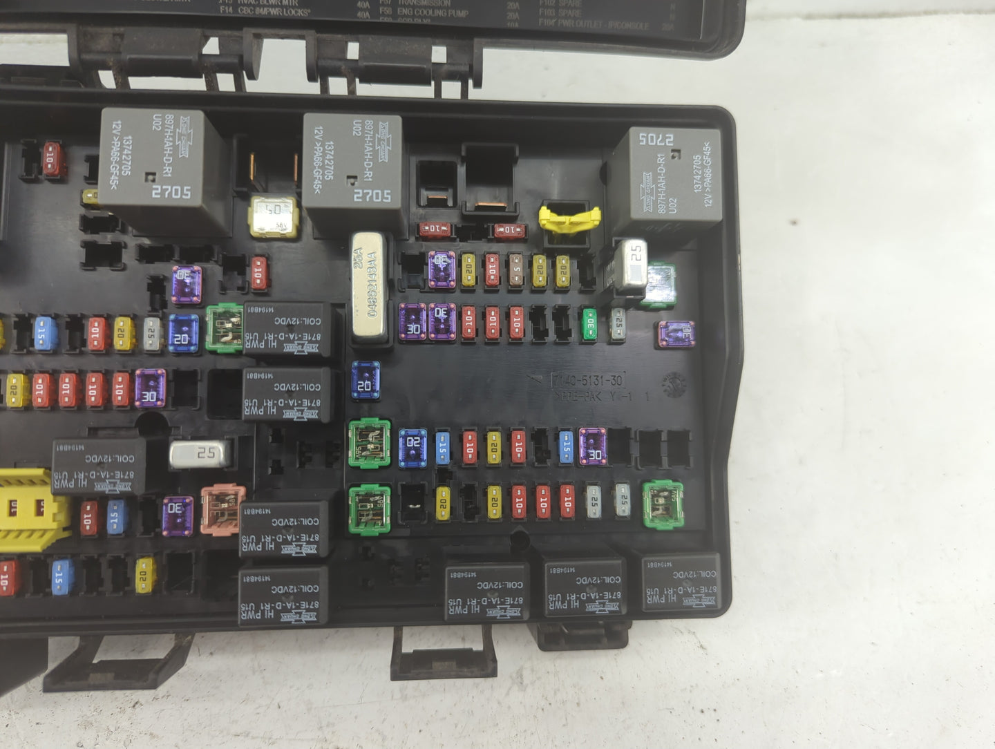 2015 Dodge Ram 1500 Fusebox Fuse Box Panel Relay Module P/N:7140-5131-30 Fits OEM Used Auto Parts - Oemusedautoparts1.com