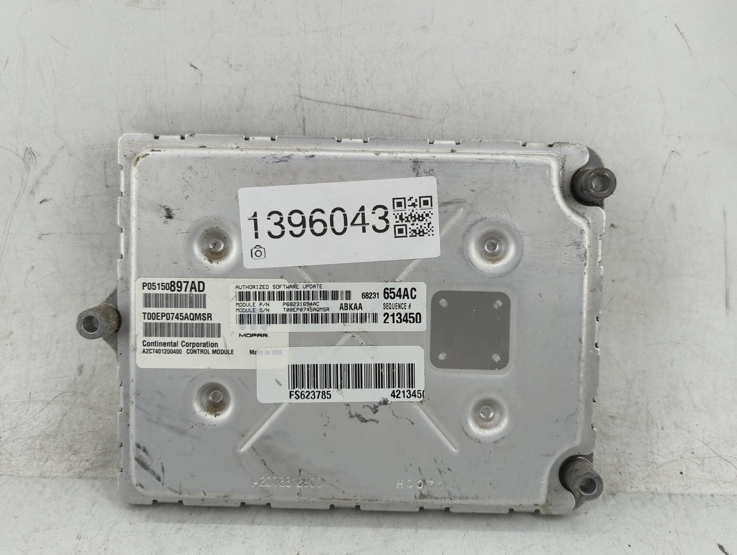 2015 Dodge Ram 1500 PCM Engine Control Computer ECU ECM PCU OEM P/N:05150897AD Fits OEM Used Auto Parts - Oemusedautoparts1.