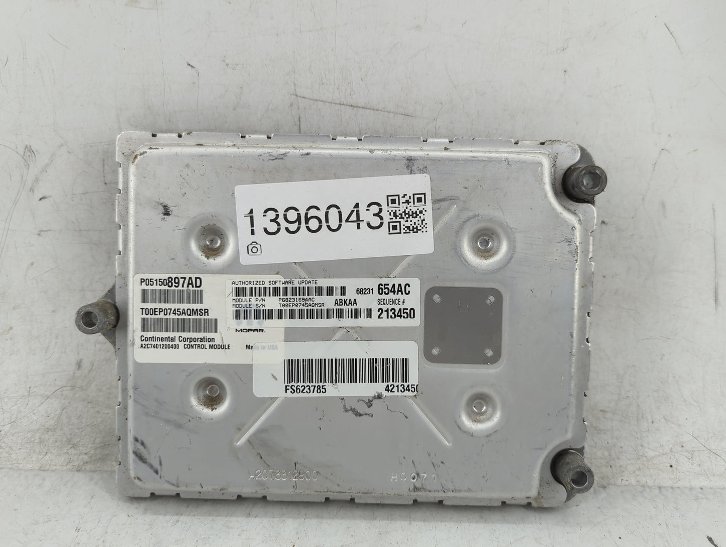 2015 Dodge Ram 1500 PCM Engine Control Computer ECU ECM PCU OEM P/N:05150897AD Fits OEM Used Auto Parts - Oemusedautoparts1.