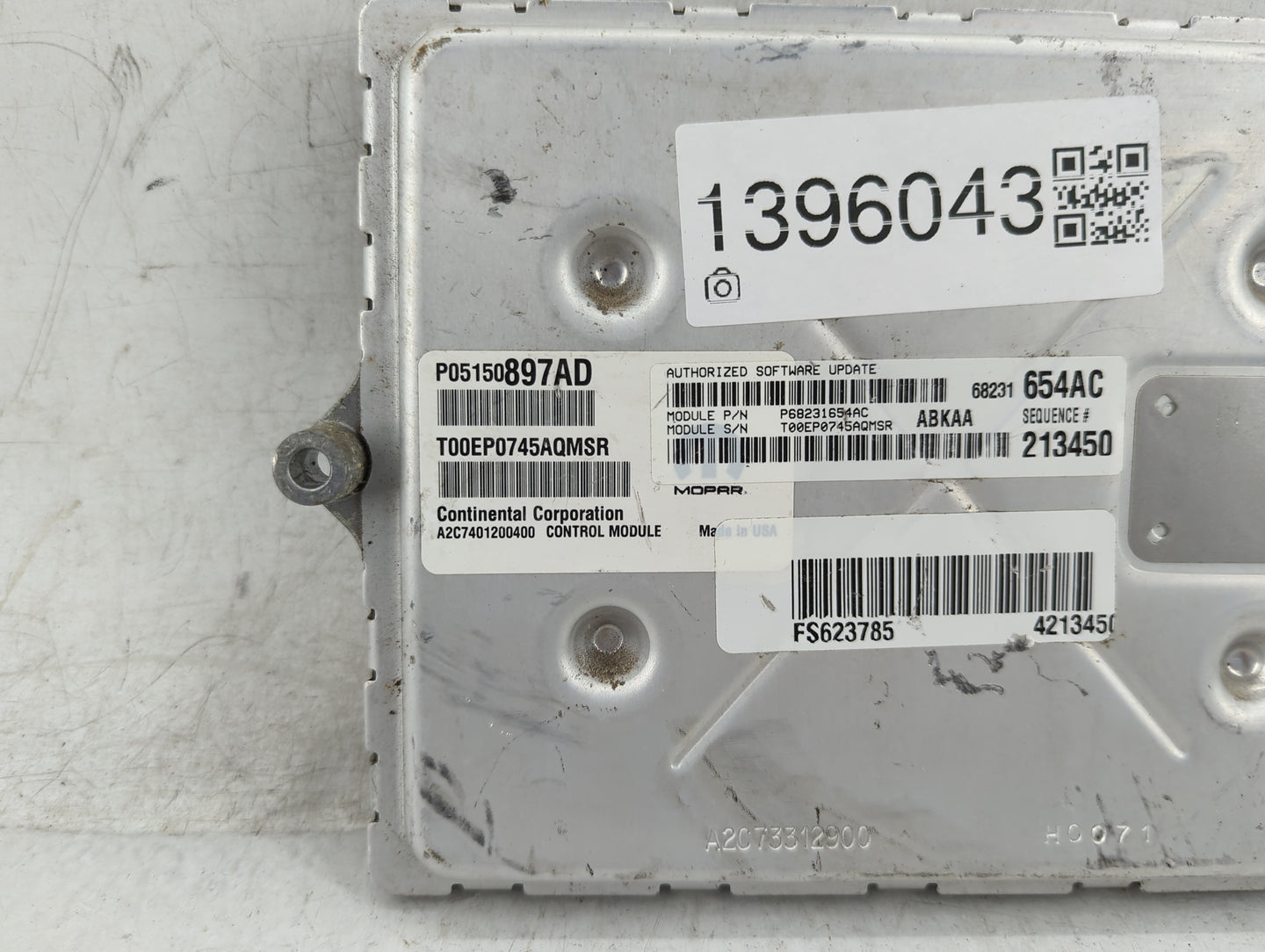 2015 Dodge Ram 1500 PCM Engine Control Computer ECU ECM PCU OEM P/N:05150897AD Fits OEM Used Auto Parts - Oemusedautoparts1.