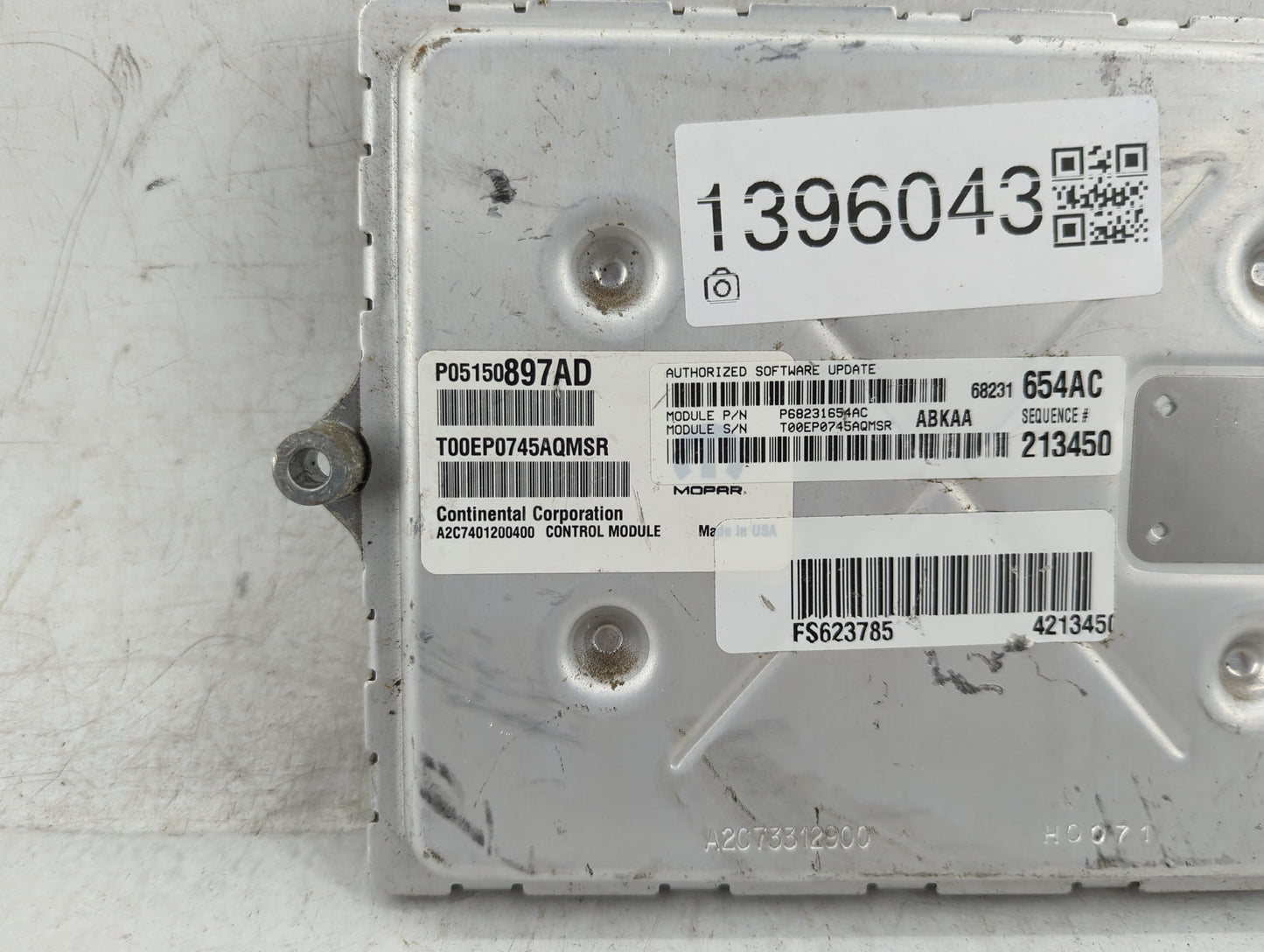 2015 Dodge Ram 1500 PCM Engine Control Computer ECU ECM PCU OEM P/N:05150897AD Fits OEM Used Auto Parts - Oemusedautoparts1.
