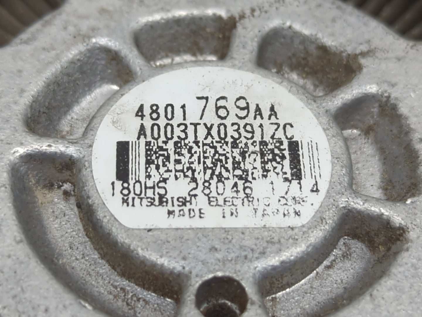2015 Dodge Ram 1500 Alternator Replacement Generator Charging Assembly Engine OEM P/N:4801769AA Fits OEM Used Auto Parts - O