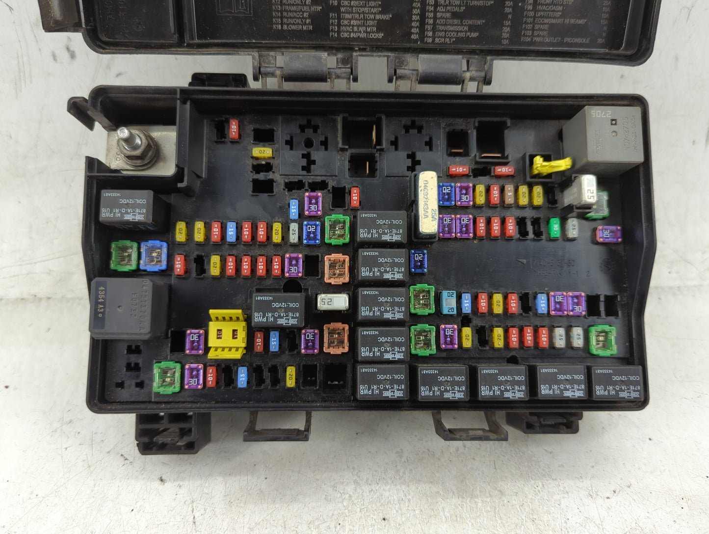 2015 Dodge Ram 1500 Fusebox Fuse Box Panel Relay Module P/N:P68243263AC Fits OEM Used Auto Parts - Oemusedautoparts1.com
